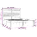 sengeramme 120x200 cm massivt træ hvid