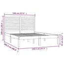 sengeramme 140x200 cm massivt træ hvid
