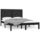 sengeramme 150x200 cm King Size massivt træ sort