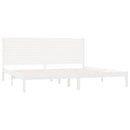 sengestel 180x200 cm Super King massivt fyrretræ hvid