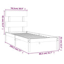 sengeramme 75x190 cm massivt træ