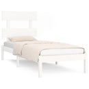 sengeramme 90x190 cm Single massivt træ hvid