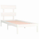 sengeramme 90x190 cm Single massivt træ hvid