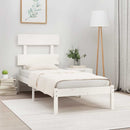 sengeramme 90x190 cm Single massivt træ hvid