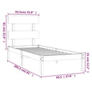 sengeramme 90x200 cm massivt træ hvid