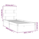 sengeramme 100x200 cm massivt træ hvid
