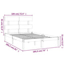 sengeramme 180x200 cm massivt fyrretræ