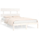 sengeramme 200x200 cm massivt træ hvid