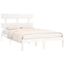 sengeramme 200x200 cm massivt træ hvid