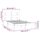 sengeramme 200x200 cm massivt træ hvid