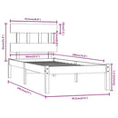 sengeramme 90x190 cm massivt træ