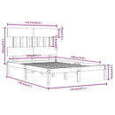 sengeramme 140x190 cm massivt træ hvid