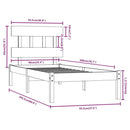 sengeramme 90x200 cm massivt træ