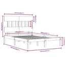 sengeramme 140x200 cm massivt træ hvid