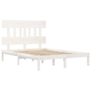 sengeramme 160x200 cm massivt træ hvid