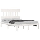 sengeramme 200x200 cm massivt træ hvid