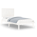 sengeramme 90x190 cm Single massivt træ hvid