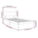 sengeramme uden madras 90x200 cm massivt fyrretræ hvid
