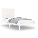 sengeramme uden madras 100x200 cm massivt fyrretræ hvid