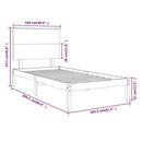 sengeramme uden madras 100x200 cm massivt fyrretræ hvid