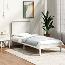 sengeramme uden madras 100x200 cm massivt fyrretræ hvid