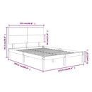 sengeramme uden madras 120x200 cm massivt fyrretræ hvid