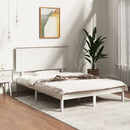 sengeramme uden madras 120x200 cm massivt fyrretræ hvid