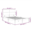 sengeramme uden madras 140x200 cm massivt fyrretræ hvid