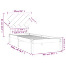 sengeramme 90x190 cm Single massivt træ hvid