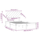 sengeramme 135x190 cm dobbelt massivt træ hvid