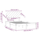 sengeramme 120x200 cm massivt træ hvid