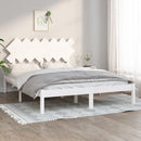 sengeramme 140x200 cm massivt træ hvid