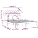 sengeramme 180x200 cm Super King massivt træ