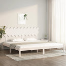 sengeramme 200x200 cm massivt træ hvid