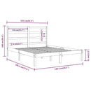 sengeramme 135x190 cm massivt træ