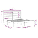 sengeramme 200x200 cm massivt fyrretræ gyldenbrun
