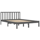 sengeramme 200x200 cm massivt fyrretræ grå