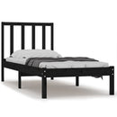 sengeramme 75x190 cm Small Single massivt fyrretræ sort