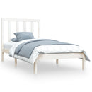 sengeramme 75x190 cm Small Single massivt fyrretræ hvid