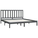 sengeramme 200x200 cm massivt fyrretræ grå