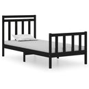 sengeramme 75x190 cm Small Single massivt træ sort