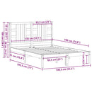sengeramme 135x190 cm massivt træ