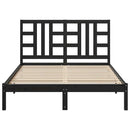 sengeramme 140x190 cm massivt træ sort