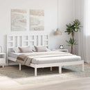 sengeramme 150x200 cm King Size massivt fyrretræ hvid