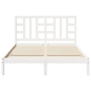 sengeramme 150x200 cm King Size massivt fyrretræ hvid