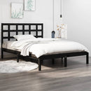 sengeramme 140x190 cm massivt træ sort