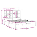 sengeramme 200x200 cm massivt træ sort