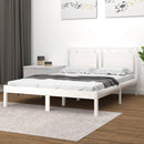 sengeramme 120x200 cm massivt træ hvid