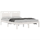 sengeramme 160x200 cm massivt træ hvid