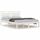 sengeramme 200x200 cm massivt træ hvid